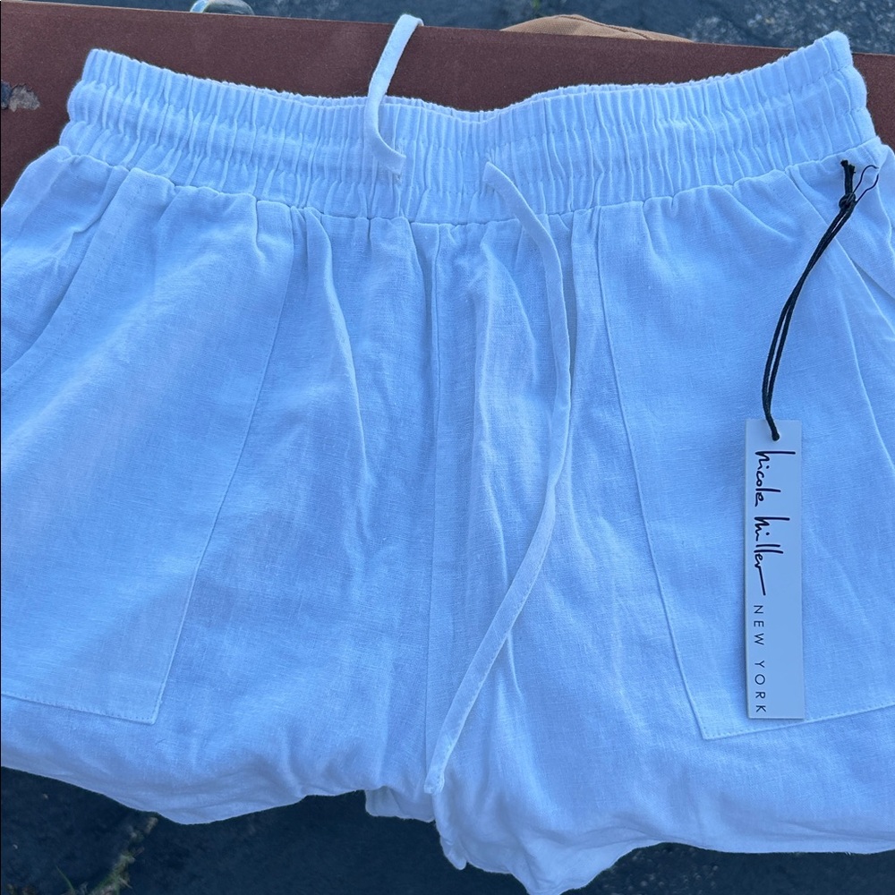 Nicole Miller White Athletic Shorts